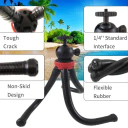 POZUB Heavy Duty Mobile Stand DSLR tripod travel sport octopus Flexible Tripod Stand with Universal Mobile Holder + Dustproof Bag Camera Tablet tripod for Vlogging, Streaming and Photography Compatible for All DSLR, Mobile Phones and Action Cameras with 360 Degree Detachable Ball Head and Gorilla Mobile Phone Holder tripod Stand Foldable Waterproof Extra Thick & Strong Mobile Holder Binoculars, spotting scope, in Stabilizer, in Gimbal Video Camera Tripod, Monopod, Monopod Kit, Tripod Ball Head, Tripod Bracket, Tripod Clamp, Tripod Kit image 2