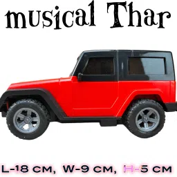 ruhani toys & gift gallery Remote Control Thar Car || with Led Lights and Song Toy Car USB Rechargable(Red) image 2