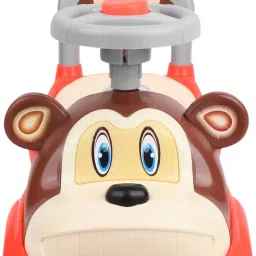 KIDS JEEP CAR WITH MONKEY FACE , BEST FOR 1 TO 2 YEAR KIDS ONLY, LIGHT & MUSIC Jeep Non Battery Operated Ride On-14