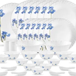 Pack of 35 Opalware Novo Collection Blue Orchids Dinner Set-image-33
