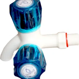 Pvc Bib cock 2 in 1 water tap two way faucet bib tap faucets Crystal Blue Blue Crystal Two way Bib Tap, pvc taps for bathroom Bib Tap Faucet-image-95