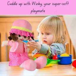 Winky Soft Doll for Girls - Stuffed Plush Toy, Big Size - 60 cm-image-7