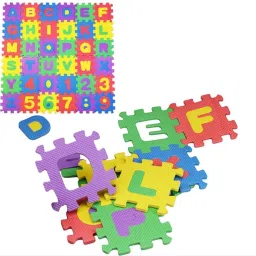 Play Mat 36 Tiles Kids Puzzle Mat Foam Kids Educational Interlocking Cube Blocks-21