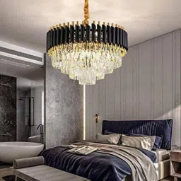 Trendy Design Crystal Chandelier Golden, Brown WIth Inbuilt LED, 800mm Chandelier Ceiling Lamp-image-13