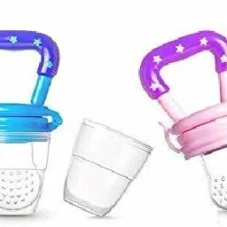 Baby Fruit Nibbler and Feeder Pacifier / Baby Fruit Nipple Pack of 2 (Blue&Pink) Feeder-9