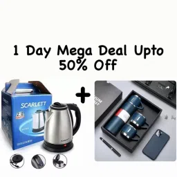Combo of Electric Kettle & Thermo Vaccum Flask Set (Insulated,500ML)ST-1 Electric Kettle-picture-2