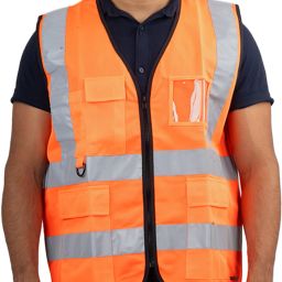PROCLO 31 Reflective Lightweight Hi-Vis Jacket (2 inch) Safety Jacket (Orange) Safety Jacket-image-70