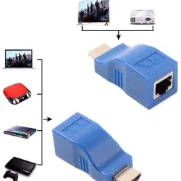WiredCom HDMI to RJ45 Network Cable Extender,HDMI Extender by Ethernet LAN Cable Lan Adapter image 4