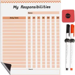 Magnetic Whiteboard My Responsibilities Chore Chart for Refrigerator-Y7-42