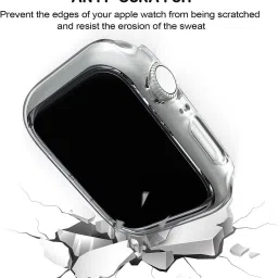 iWishKart Edge To Edge Screen Guard for Apple Watch Series SE 2nd gen 44mm, Series 6 / 5 / 4 / SE / SE2 44 mm, Smart Watch NOT included | Bumper Case Cover WITHOUT SCREEN GLASS, Transparent, Series6 Series5 Series4 SeriesSE SeriesSE2 image 4