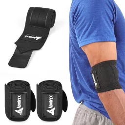 Weightlifting Elbow Wraps (1 Pair) - Flexible Elbow Compression Strap Joint Elbow Support-21