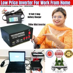 Low Price 200 Watt 12v dc to ac inverter & 12V 7 Amp UPS Battery Charger A2 Square Wave Inverter-picture-10