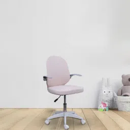 Ardas Interior Mark Fabric Ergonomic Chair In White Colour Fabric Office Adjustable Arm Chair-19
