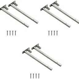 F Type Glass Shelf Bracket Square 6 Inches(6 pcs) 6 inches, 1.5 inch Shelf Bracket-5
