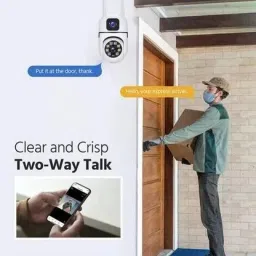 Monrix Mini Dual Lens 2-in-1 PTZ+Bullet 5MP WiFi Indoor Wireless Security Camera Security Camera image 2