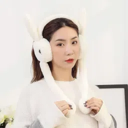 Cute Rabbit Bunny Design Soft Ear Moving Multicolor Earmuff for Girls & Kids Ear Muff-image-57