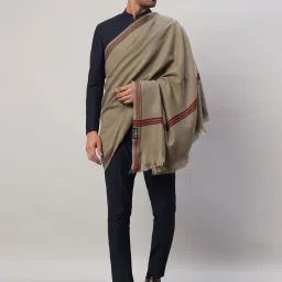 Ravaiyaa - Attitude Is Everything Wool Solid Men Shawl-image-56