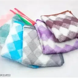 Webdealz Super softPlush Cotton Hand Towels ["Multicolor"] Handkerchief-image-96
