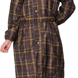 Checkered Women Raincoat-image-25