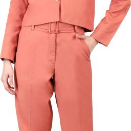 Women Single breasted Solid Suit-image-10