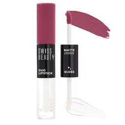 SWISS BEAUTY Long Lasting Transfer Proof Duo Lipstick 10 ml - Rose Red 08-image-44