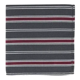 KOVOVE Men The Divine Grey Striped Pocket Square-image-11