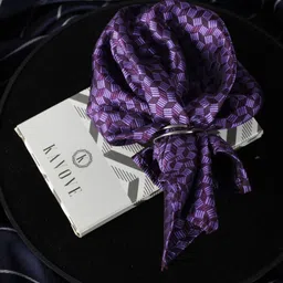 KOVOVE Men Purple The Abstractzoid Printed Pocket Square-image-35
