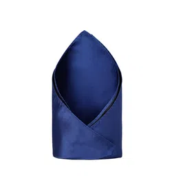 Van Heusen Men Blue Solid Pocket Square-picture-3