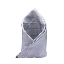 The Tie Hub Men Silver-Colored & Grey Printed Silk Pocket Squares-image-22