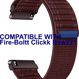 ACM Watch Strap Nylon Soft 22mm for Fire-Boltt Clickk Bsw221 Smartwatch Belt 3735495 mm Fabric Watch Strap-7