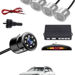 maties Car Parking Sensors - Set of 4 with Reverse Parking Camera (Silver)-274 Reversing Electromagnetic Parking Sensors With Camera-274 Parking Sensor-picture-13