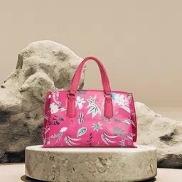 Caprese Floral Printed Structured Handheld Bag-5