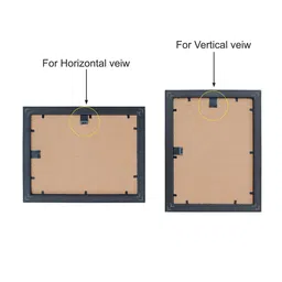 RANDOM Set of 3 Black Solid New Synthetic Photo Frames with Heart Plaque image 3