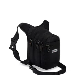 EASY Black Structured Backpack with Applique image 2