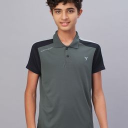Technosport Boys Polo Collar Antimicrobial Active T-shirt-image-26