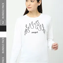 STATUS MANTRA Pack Of 2 Typography Printed Round Neck Cotton T-Shirt-image-12
