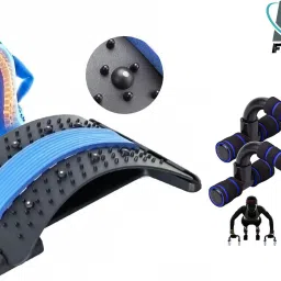 Combo Of Magic Back Support With Push Up Stand For Fitness Equipment Fitness Accessory Kit Kit-60