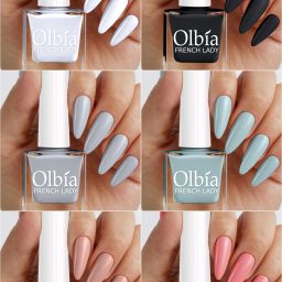 Nail Polish Combo | Long Wear, Quick Dry Nail Paint (Live In Colour) White, Black, Top Coat, Grey, Peach Pink, Light Grey-image-23