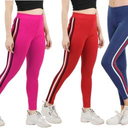 Striped Women Red Tights-image-82