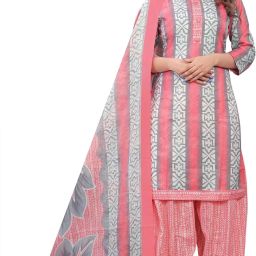 Cotton Blend Printed Readymade Salwar Suit Ready to Wear Printed Kurta, Patiala & Dupatta Set-image-46