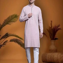 Men Pure Cotton Kurta Pyjama Set-image-66