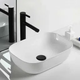 Premium wash basin for bathroom kitchen sink vessel Sper white hi glossy washbasin Table Top Basin-image-21