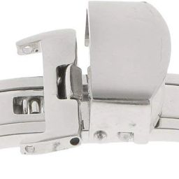 UVARI Buckle Double Folding Butterfly 24 mm stainless steel Watch Strap (Silver) 24 mm Stainless Steel Watch Strap-21