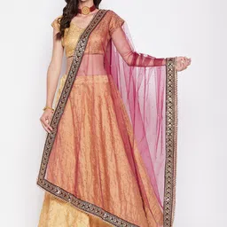 Clora Creation Ethnic Motifs Embroidered Dupatta With Gotta Patti-picture-9