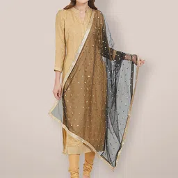 Dupatta Bazaar  Embroidered Dupatta with Sequinned-14