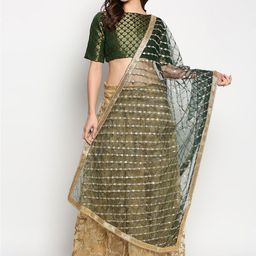 Dupatta Bazaar Embroidered Dupatta with Sequinned-12