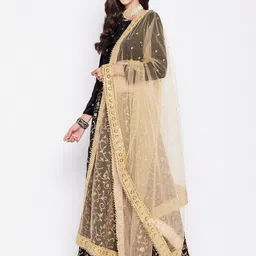 Clora Creation Ethnic Motifs Sequinned Embroidered Dupatta image 3