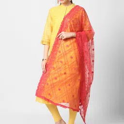 Dupatta Bazaar Ethnic Motifs Embroidered Dupatta with Sequinned image 4