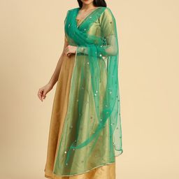 Dupatta Bazaar Embellished Sequinned Net Dupatta image 5