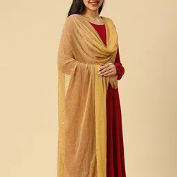 Dupatta Bazaar Embroidered Chiffon Dupatta with Sequinned image 4